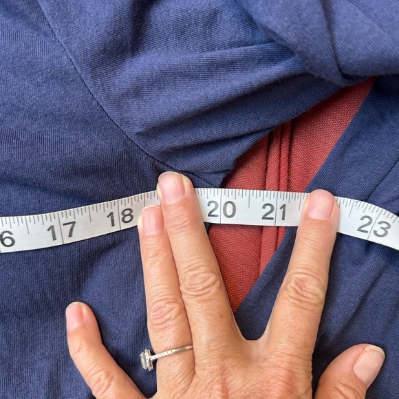 Temperley London Navy Blue Satin Collar Long Sleeve Top Medium - Picture 5 of 6